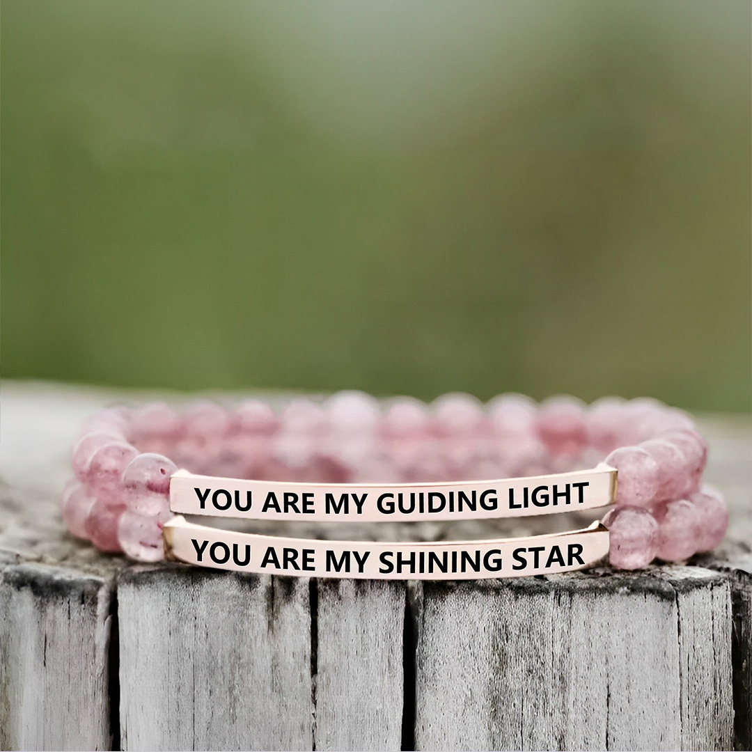 For Mother/Daughter - You Are My Guiding Light Bead Lettering Bracelet