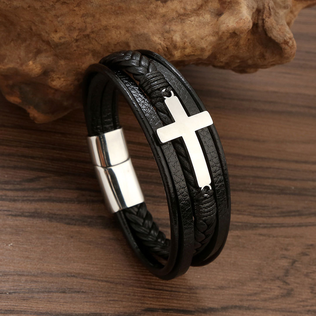 For Love - You are the One I Want to Be with Cross Braided Bracelet