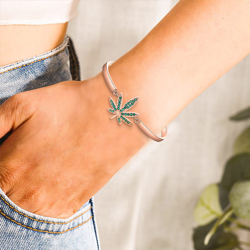 For Anyone - Slow Down And Breathe Seven Leaf  Bracelet