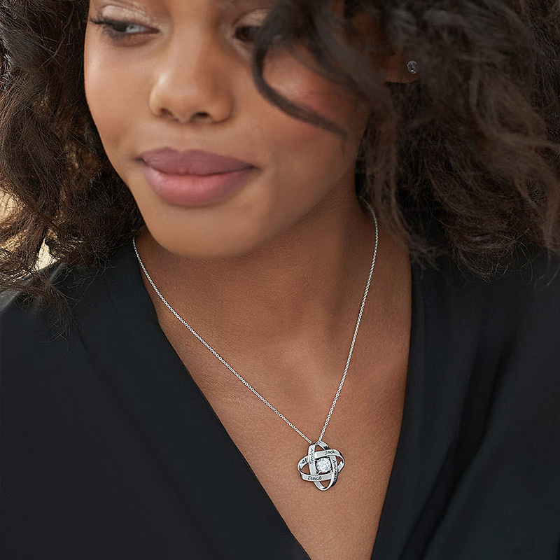 For Mother - Specialized With Kids' Names Eternal Knot Necklace