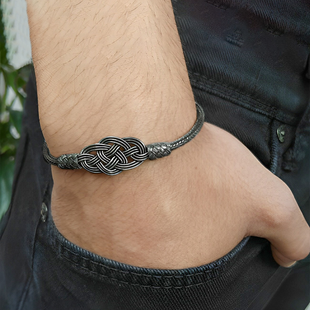For Love - I Love You Until Infinity Runs Out Celtic Knot Braided Bracelet