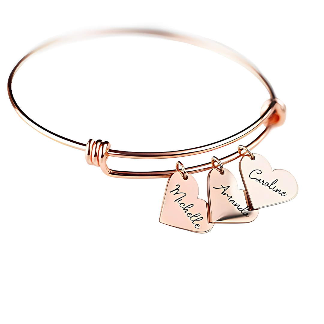 For Mother - Moms Can Keep Their Kids In The Heart Custom Engraved Name Bracelet