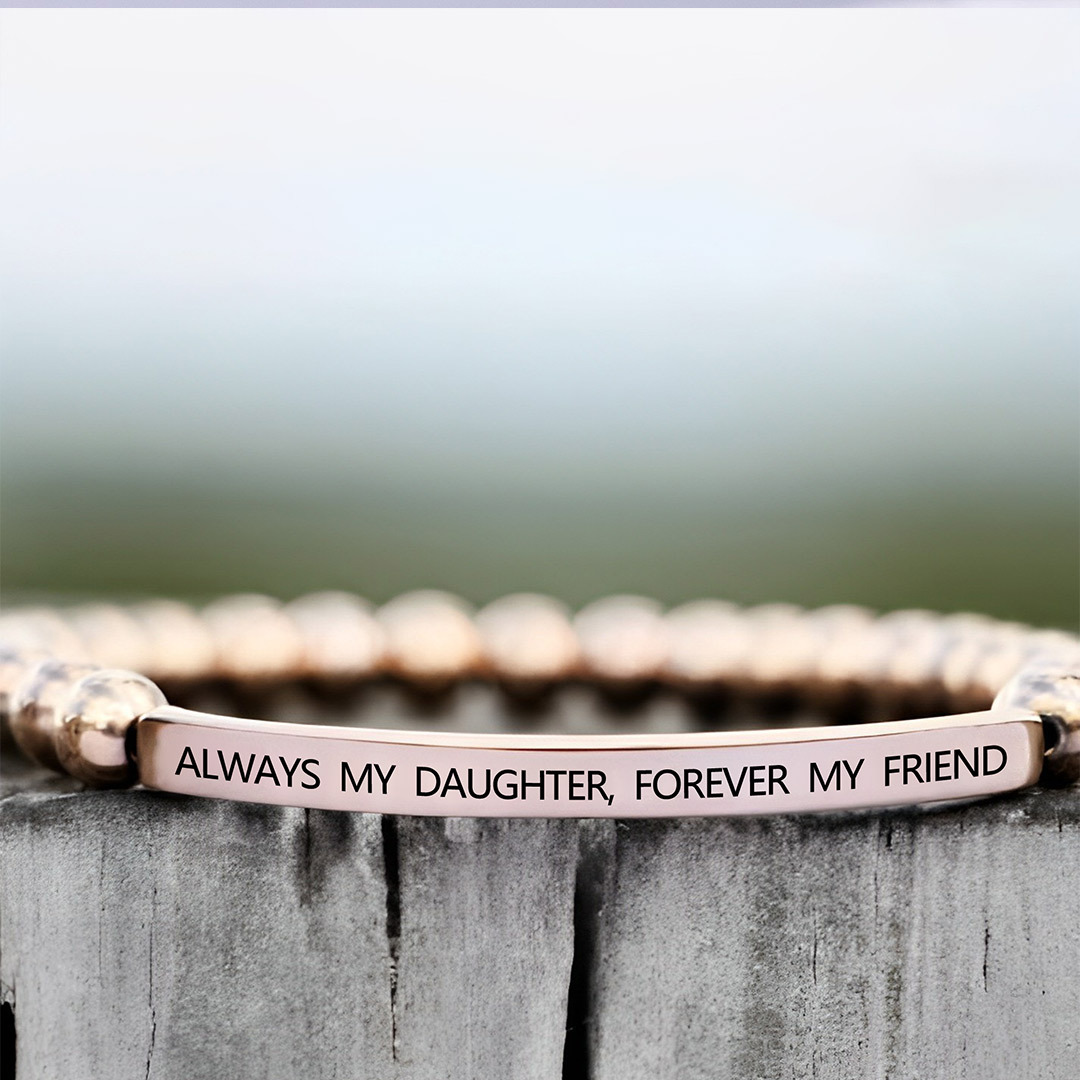 For Daughter - Always My Daughter, Forever My Friend Bead Lettering Bracelet