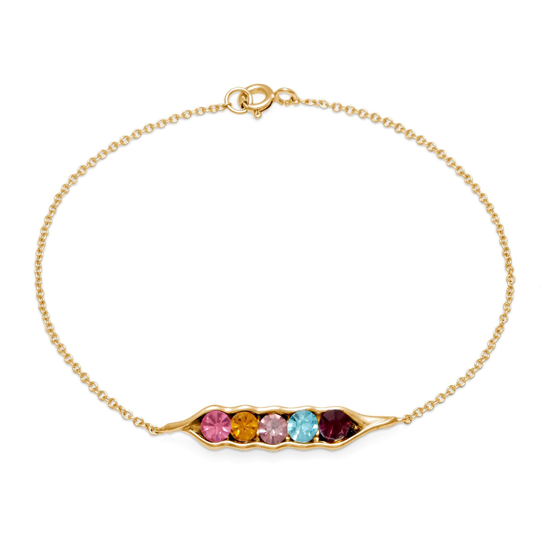 For Mother- Peanut Birthstone Custom Bracelet