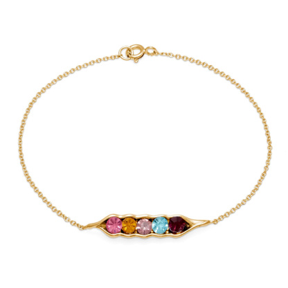 For Mother- Peanut Birthstone Custom Bracelet