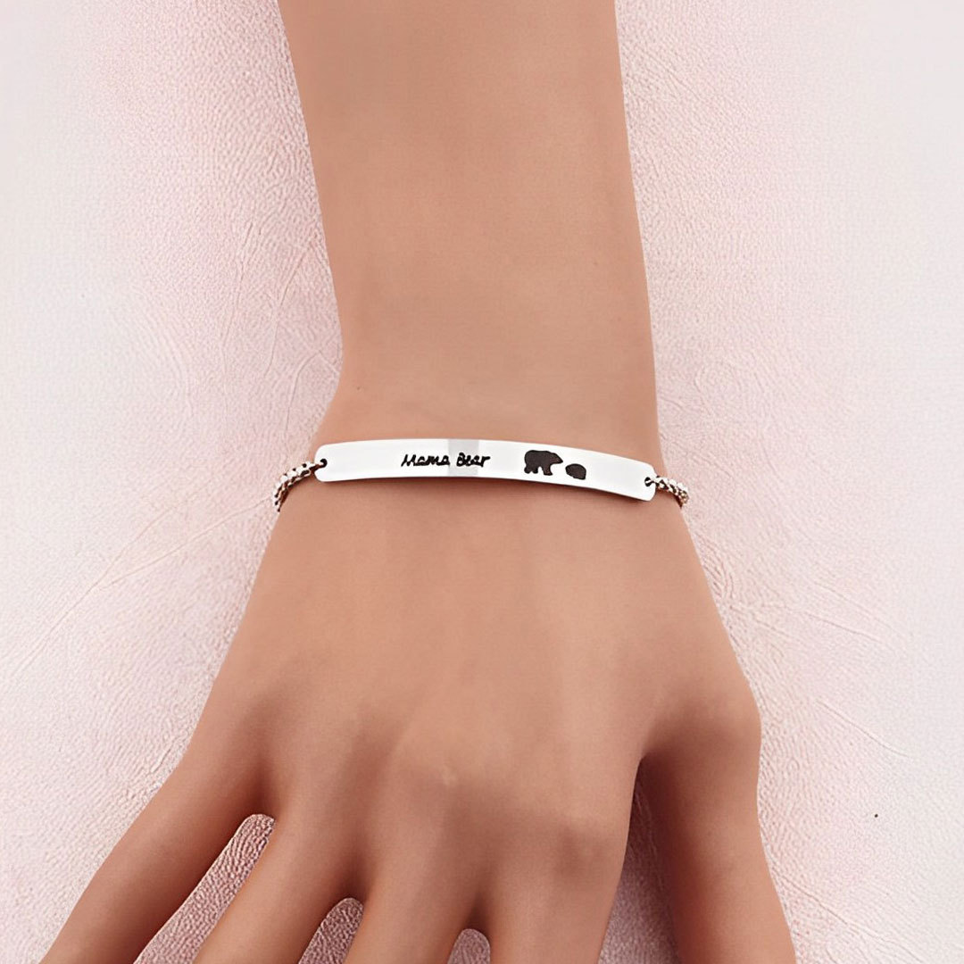 For Mother - To The Best Mama Bear In The World Custom Bracelet