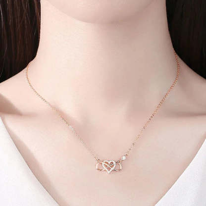 For Granddaughter/Daughter - S925 Always Keep Me in Your Heart for You are Always in Mine Infinity Love Necklace-37bracelet