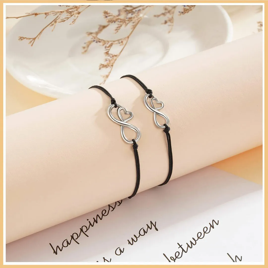 For Friend - Thank You For Being A Part Of My Badass Girl Gang Infinity Heart Beat Bracelet