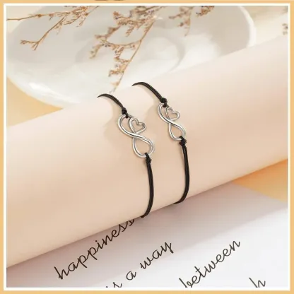For Friend - Thank You For Being A Part Of My Badass Girl Gang Infinity Heart Beat Bracelet