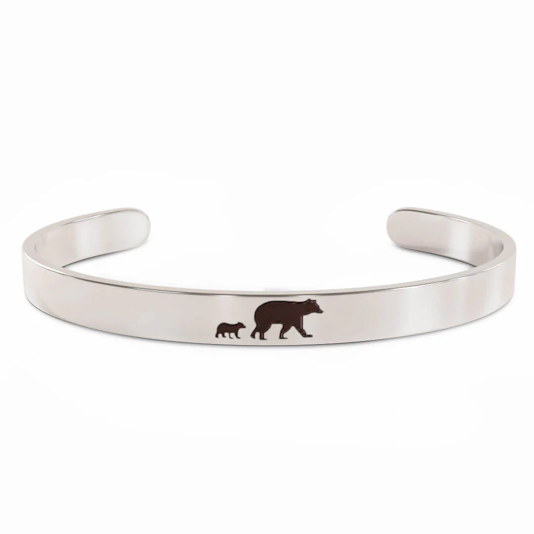 For Mom - The love between mama bear and baby bear is forever Cuff Bracelet