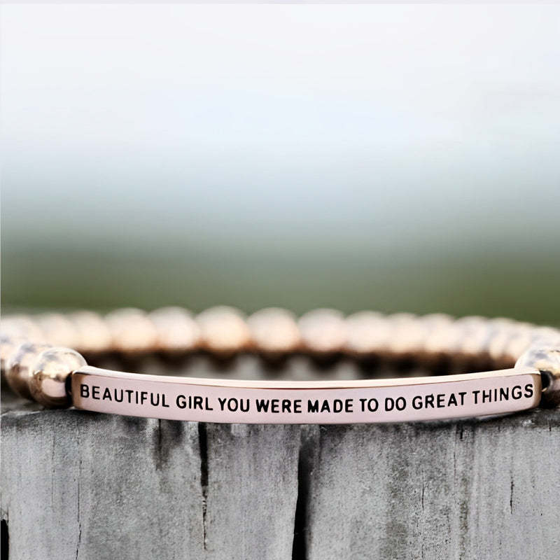 For Anyone - You Were Made To Do Great Things Girl Bead Lettering Bracelet-37bracelet