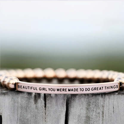 For Anyone - You Were Made To Do Great Things Girl Bead Lettering Bracelet-37bracelet