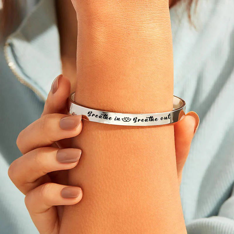 Breathe In Breathe Out Lotus Bracelet