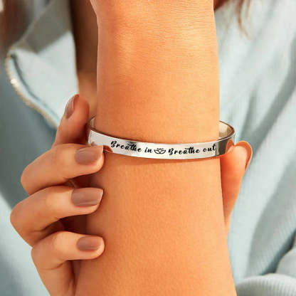 Breathe In Breathe Out Lotus Bracelet