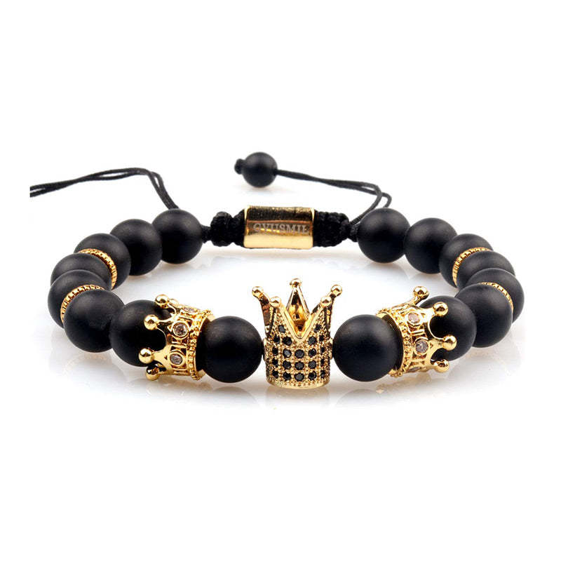 For Daughter - Straighten Your Crown Imperial Crown Bead Bracelet-37bracelet