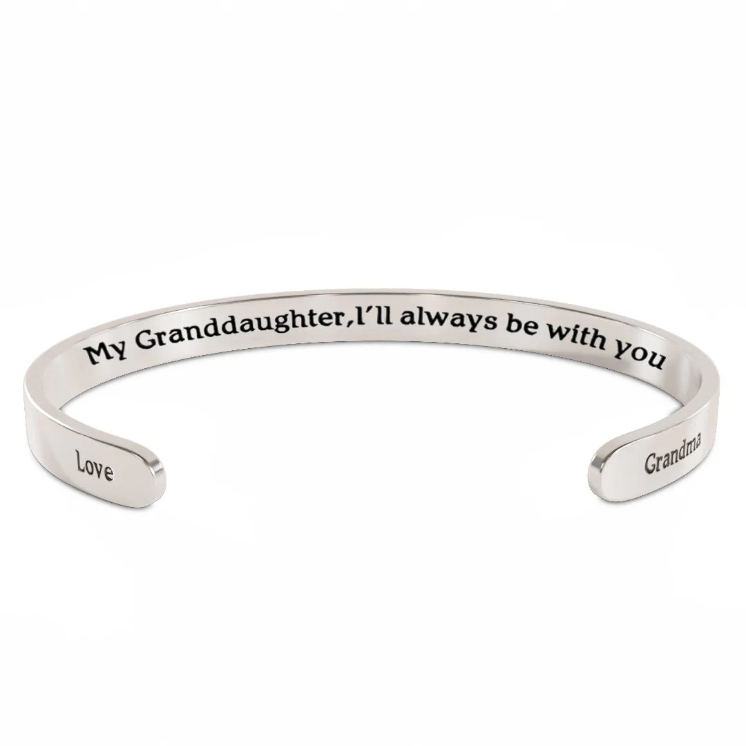 For Granddaughter - I'll Always Be With You Bracelet-37bracelet