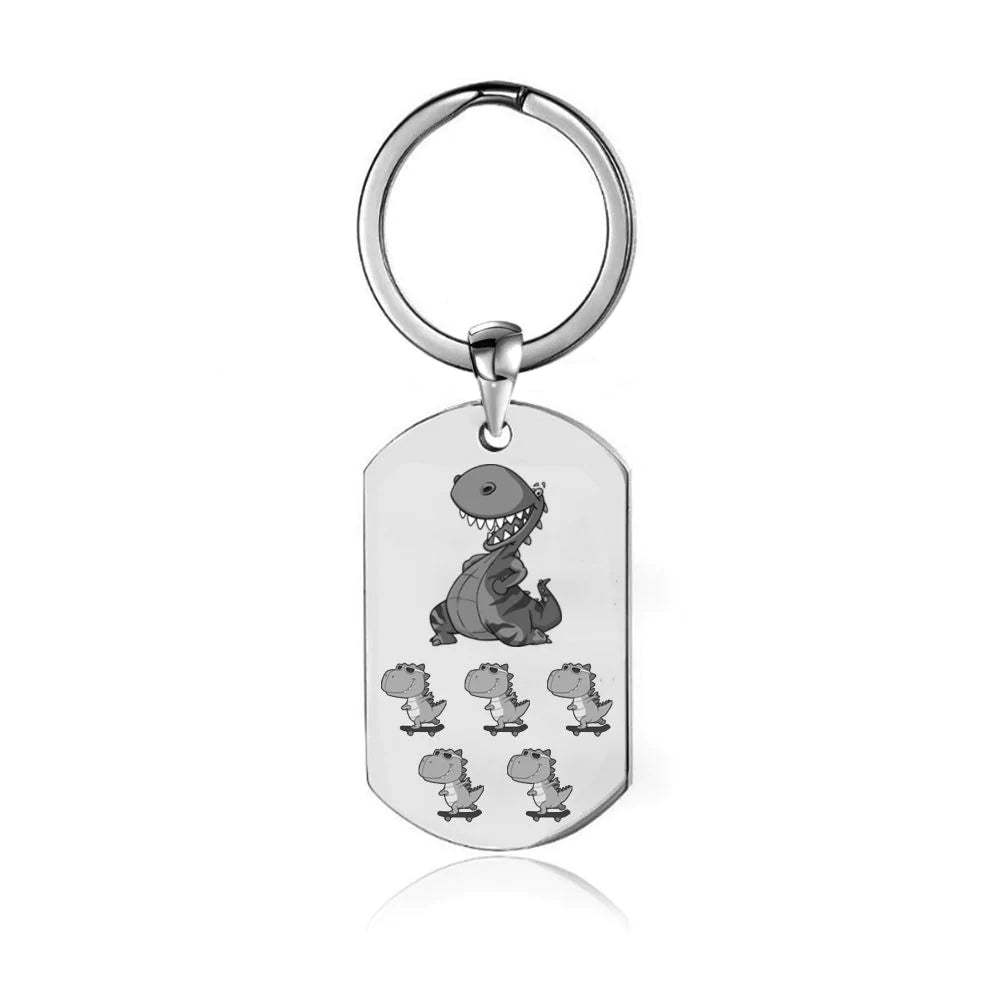 For Father - To The World's Best Daddysaurus Keychain-37bracelet