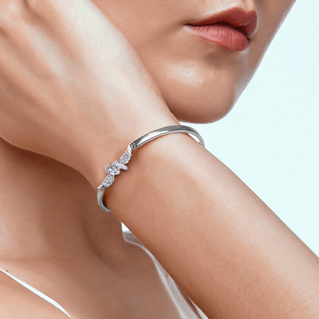 For Memorial - Mama Of An Angel Wing  Bracelet