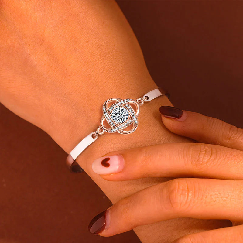 For Bonus Daughter - I May Not Have Given You The Gift Of Life But Life Gave Me The Gift Of You Diamond Knot Bracelet