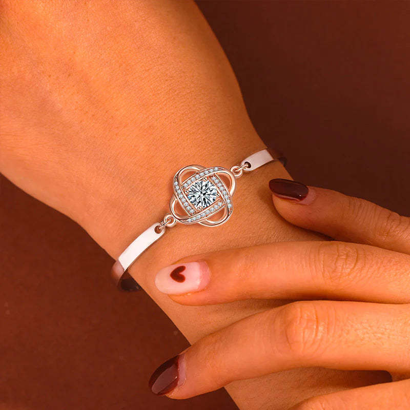 For Bonus Daughter - I May Not Have Given You The Gift Of Life But Life Gave Me The Gift Of You Diamond Knot Bracelet