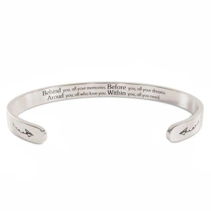 For Daughter - Behind You Before You Around You Within You Cuff Bracelet-37bracelet
