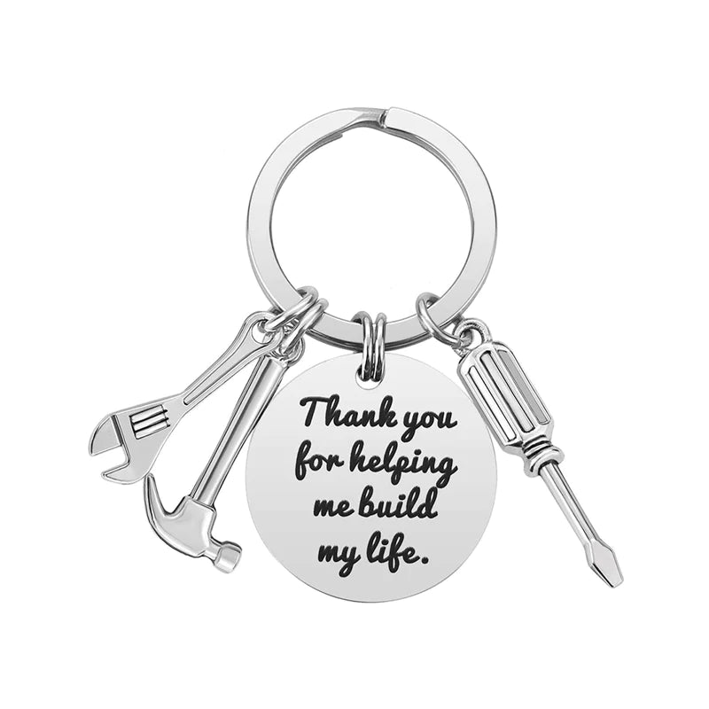 For Father - Thank You For Helping Me Build My Life Tool keychain