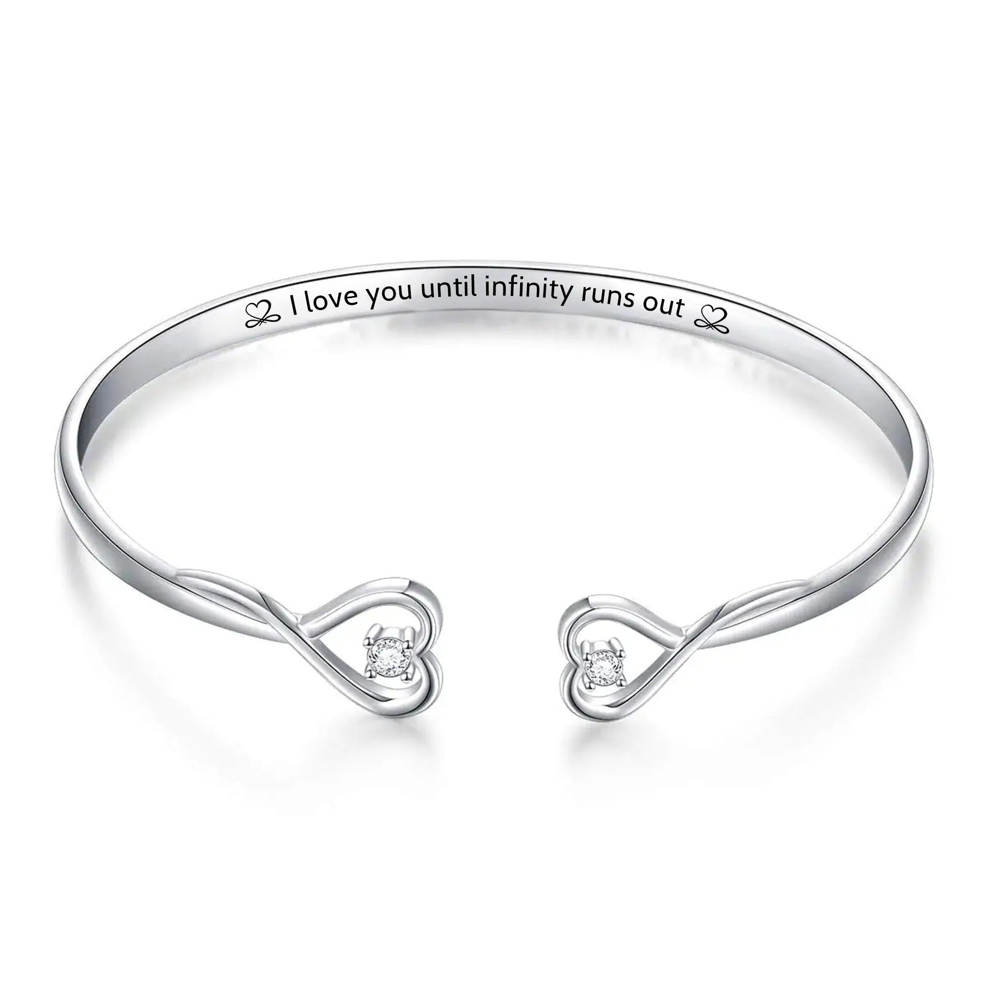 For Love - I love You Until Infinity Runs Out Heart Bracelet-37bracelet