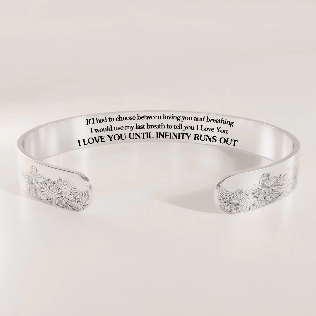 For Love - I love you until infinity runs out Wave Bracelet