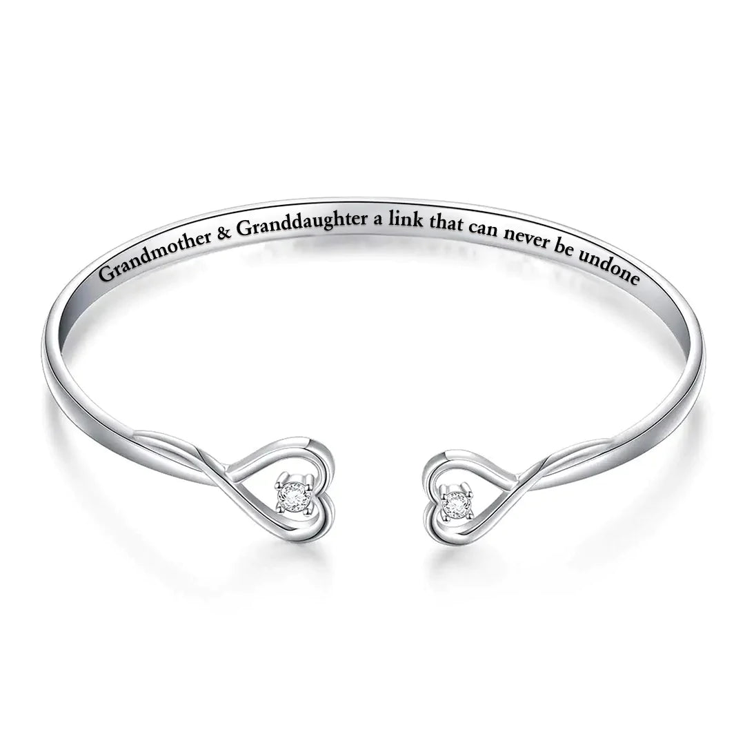 For Granddaughter - Grandmother & Granddaughter A link that can never be undone Two Hearts Bracelet-37bracelet