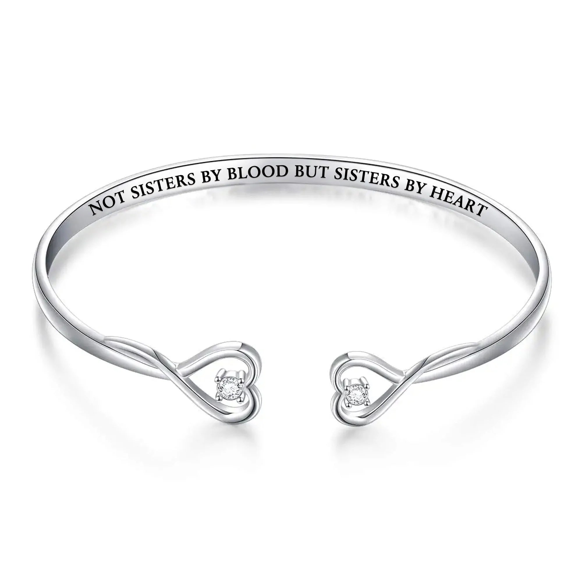 For Friend - Not Sisters By Blood But Sisters By Heart Heart Style Bracelet-37bracelet