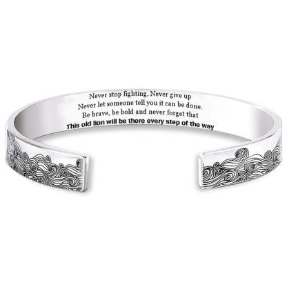 For Daughter - This Old Lion Will Be There Every Step Of The Way Wave Bracelet-37bracelet