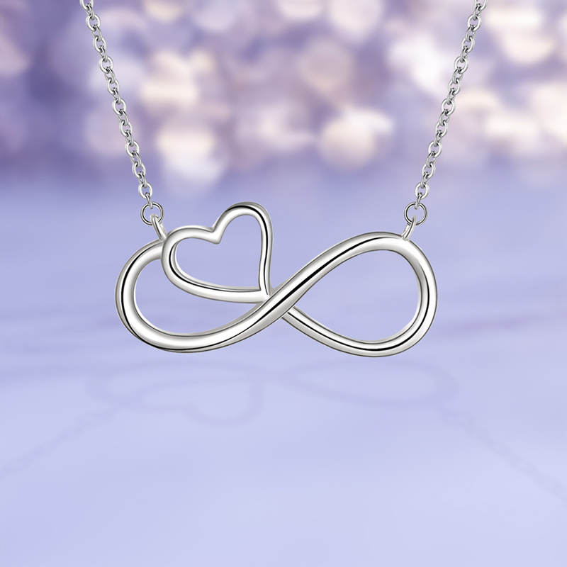 For Friend - S925 Our Friendship Means The World To Me Heart Beating Infinity Heart Necklace