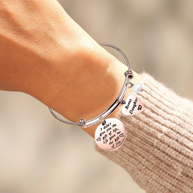 For Bounds Daughter - Marriage Made You Famliy Love Made You My Daughter Heart Bangle