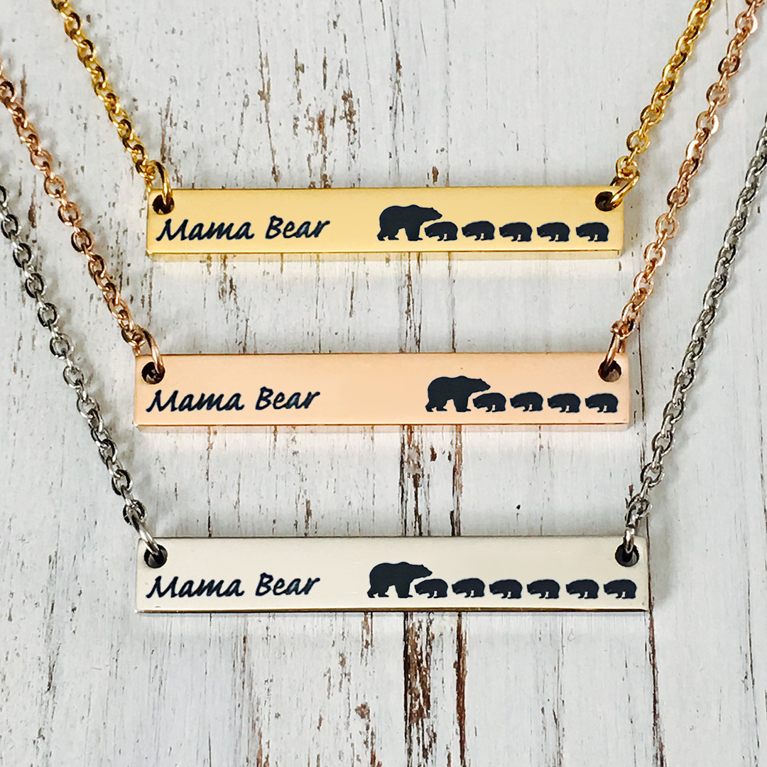 For Mother - You Are The Best Mama Bear In The World Mama Bear Necklace
