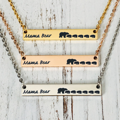 For Mother - You Are The Best Mama Bear In The World Mama Bear Necklace