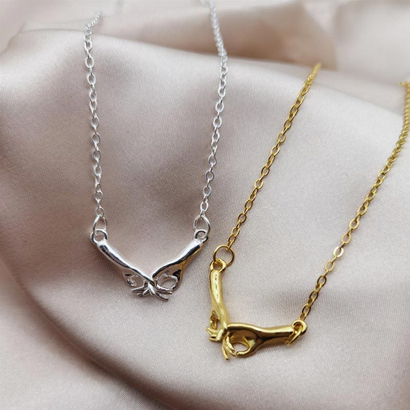 For Friend - I Pinky Promise To Always Be In These Three Places Pull Hook Necklace-37bracelet