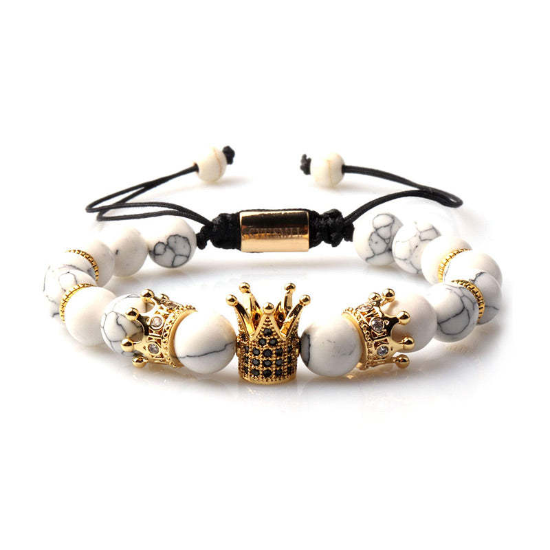 For Daughter - Straighten Your Crown Imperial Crown Bead Bracelet-37bracelet