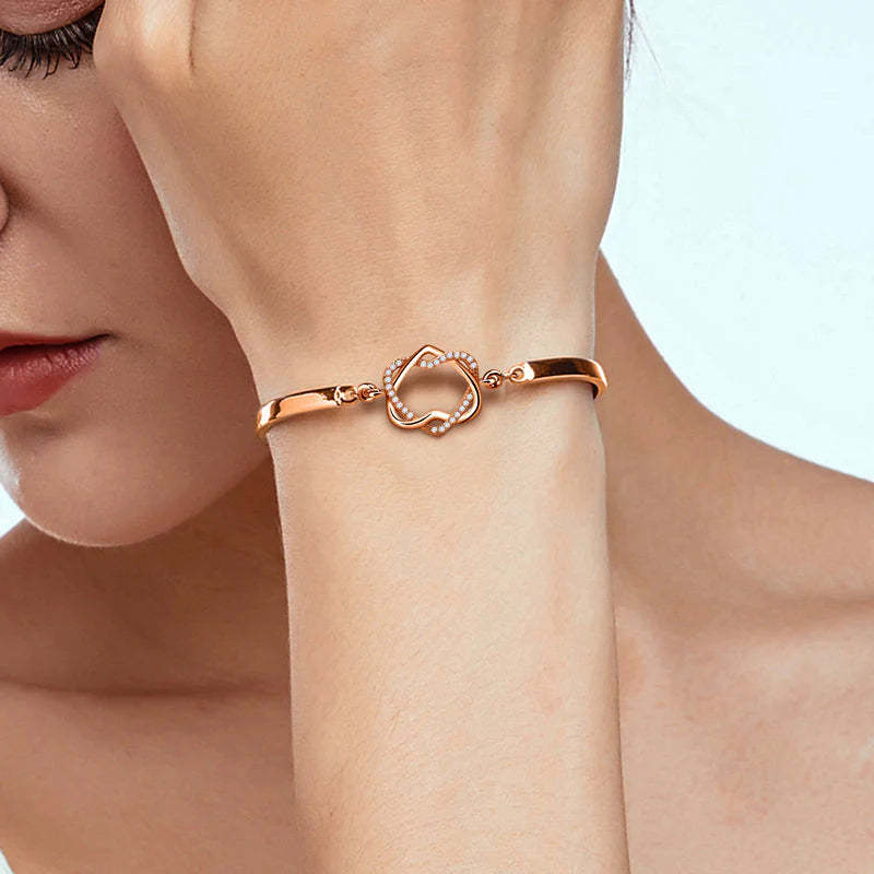 For Daughter-in-law - Marriage Made You Family Love Made You My Daughter Heart Bracelet-37bracelet
