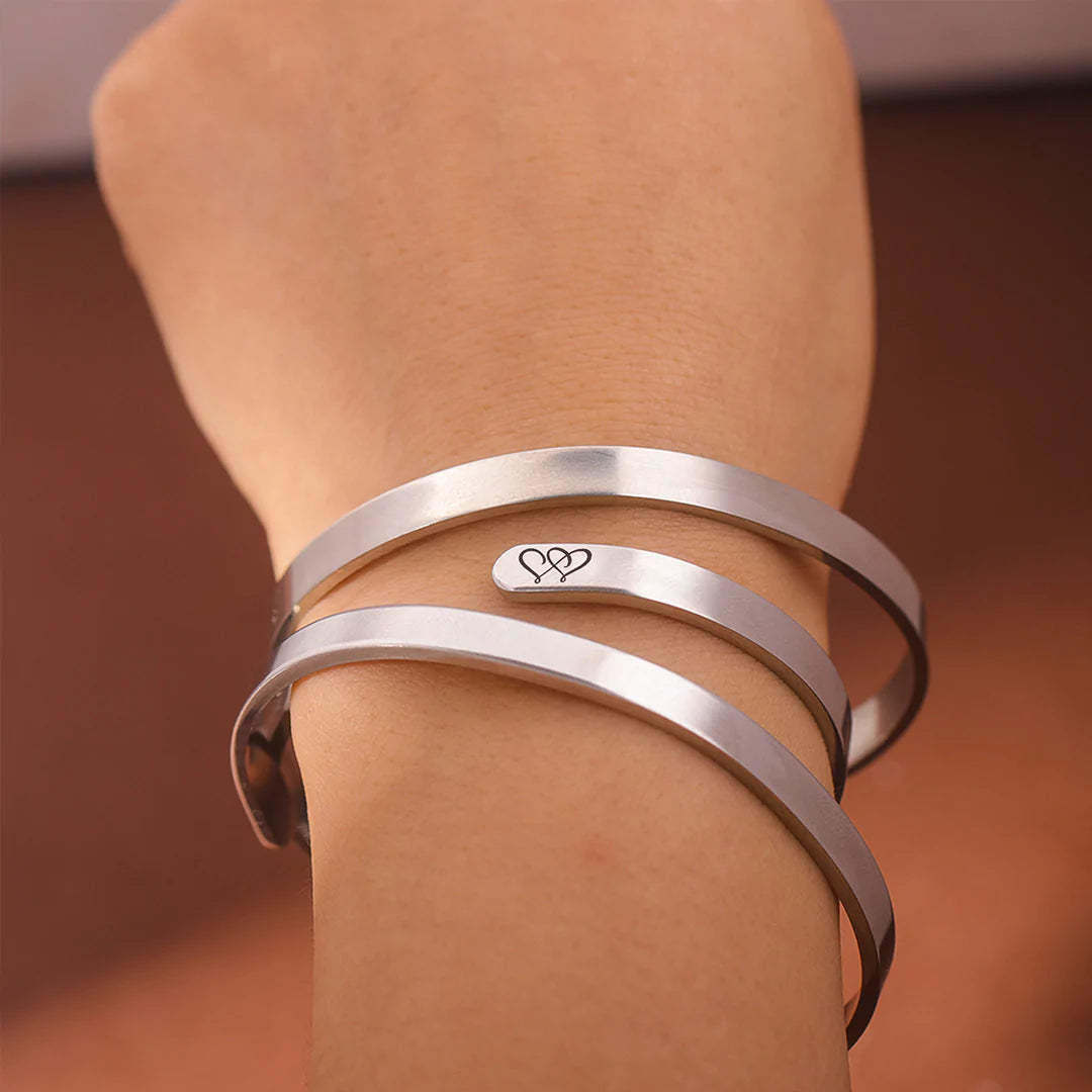 Mother & Daughter A link Can Never Be Undone Heart To Heart Bracelet-37bracelet