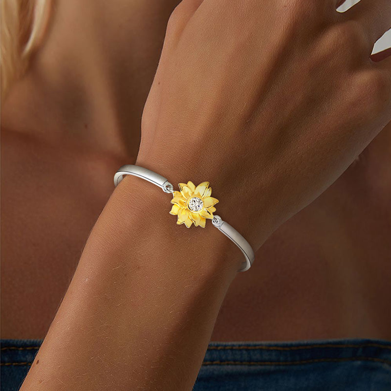 For Anyone - Stay Positive And Let In The Sunshine Sunflower Bracelet-37bracelet