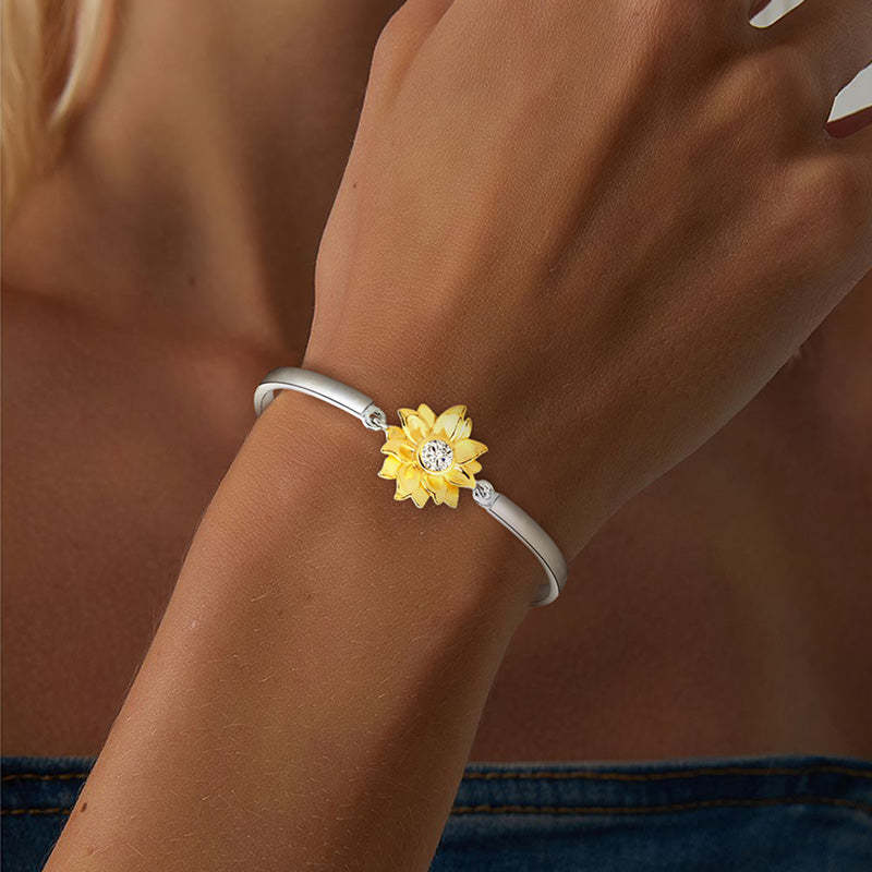 For Anyone - Stay Positive And Let In The Sunshine Sunflower Bracelet-37bracelet