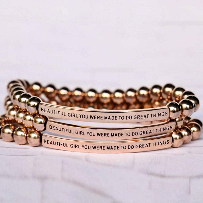 For Anyone - You Were Made To Do Great Things Girl Bead Lettering Bracelet-37bracelet