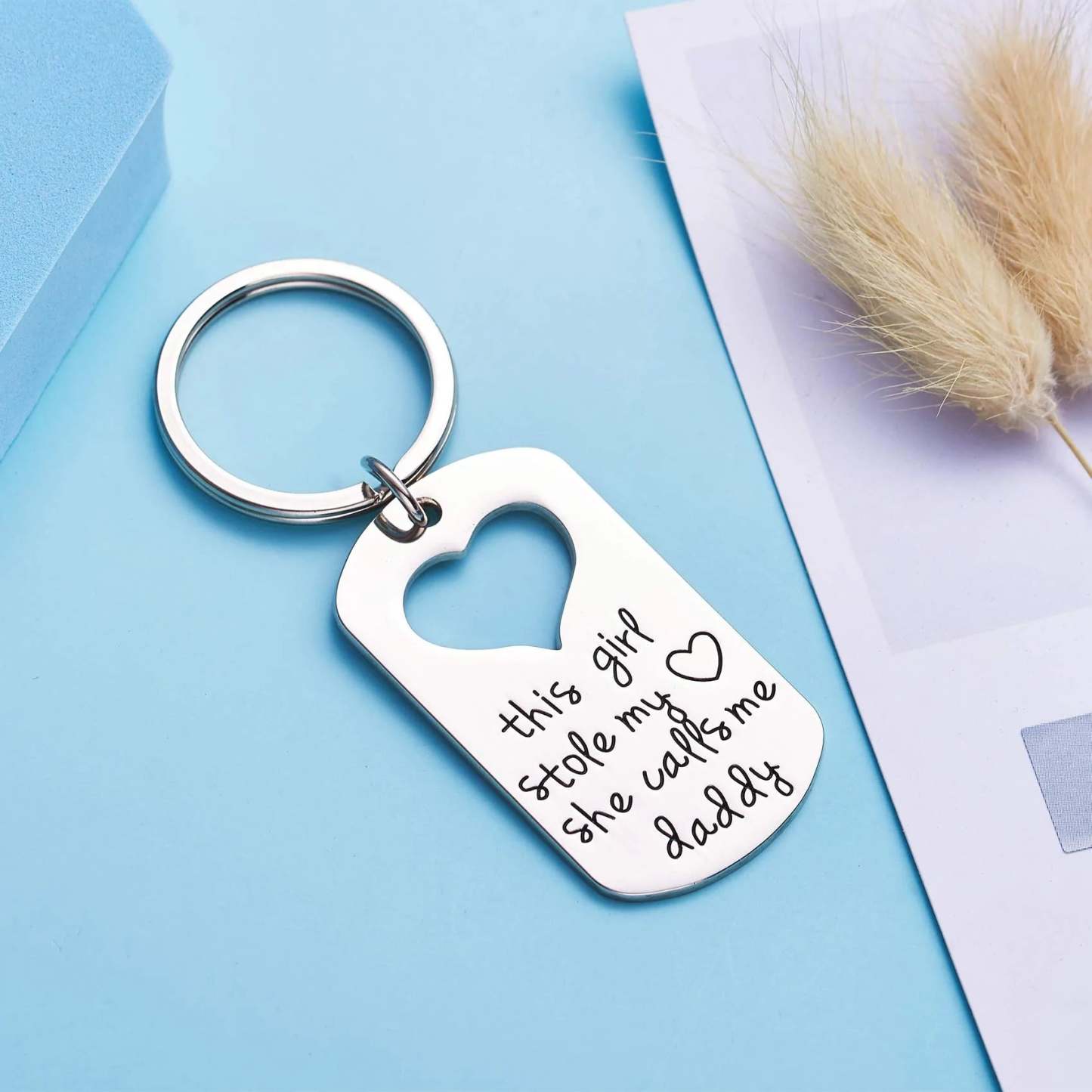For Dad - Daddy's Girl Necklace and Keychain Set-37bracelet