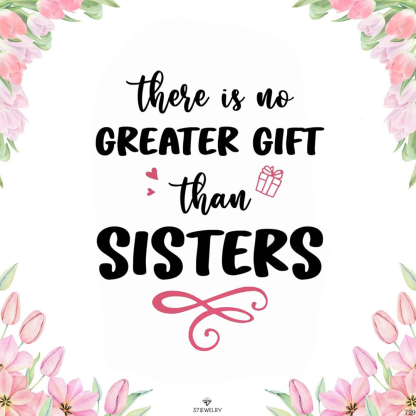 For Sister - There's No Greater Gift Than Sisters Diamond Knot Bracelet