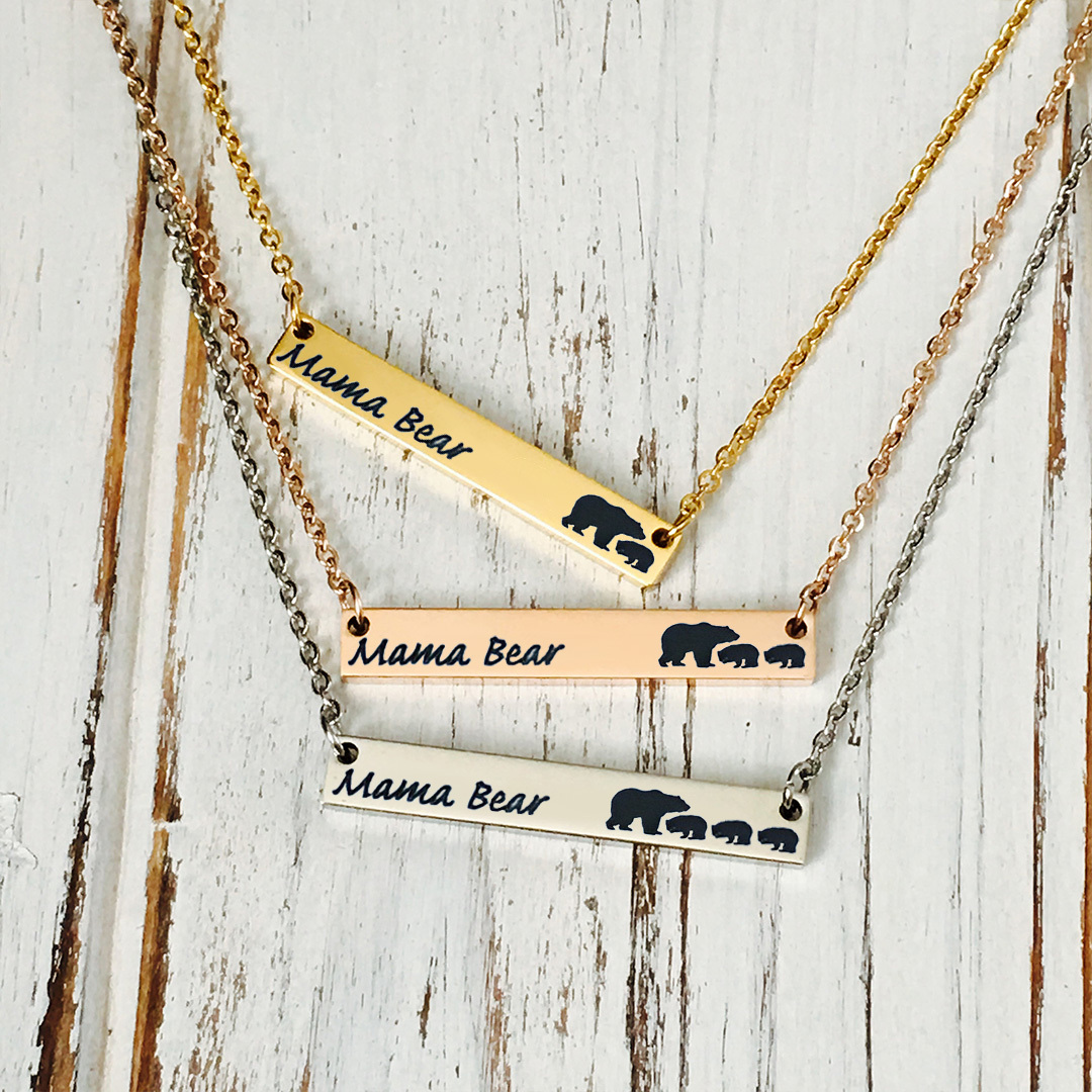 For Mother - You Are The Best Mama Bear In The World Mama Bear Necklace