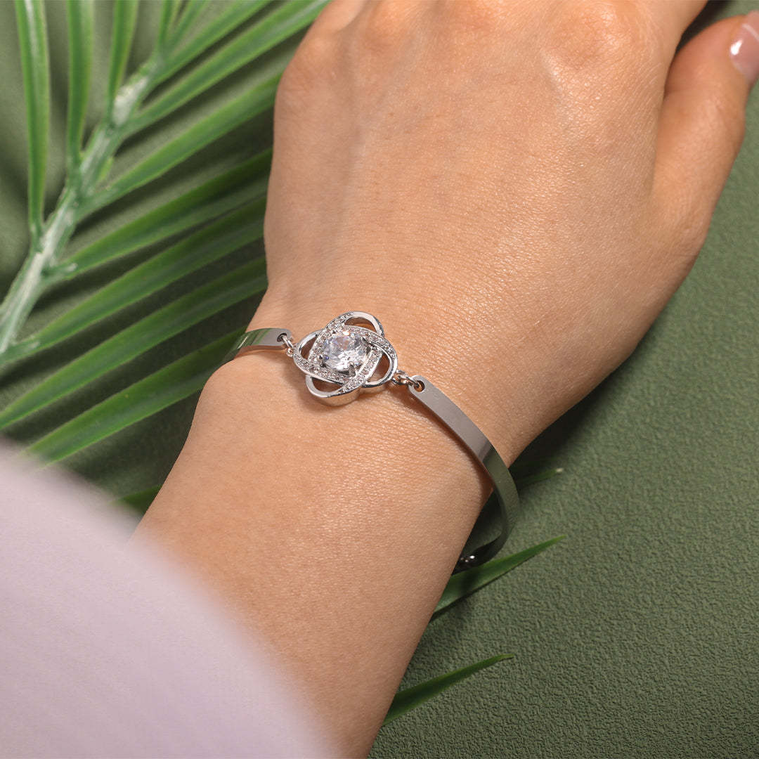 For Sister - There's No Greater Gift Than Sisters Diamond Knot Bracelet