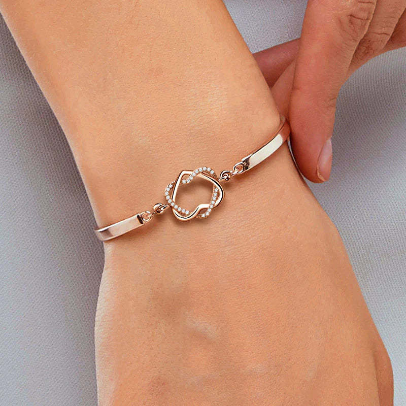 For Daughter-in-law - Marriage Made You Family Love Made You My Daughter Heart Bracelet-37bracelet