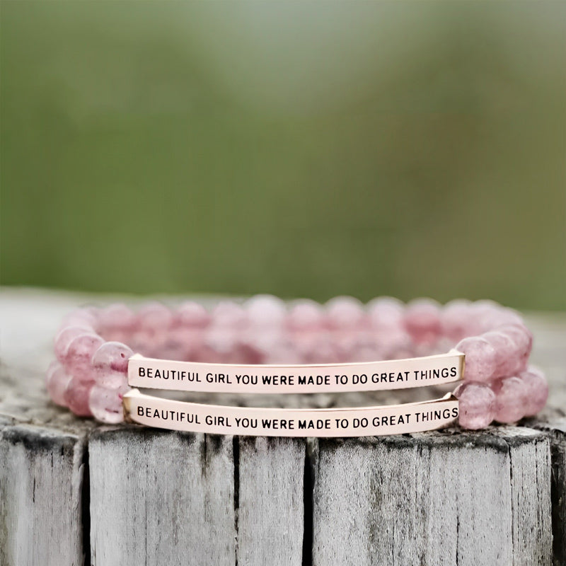 For Anyone - You Were Made To Do Great Things Girl Bead Lettering Bracelet-37bracelet