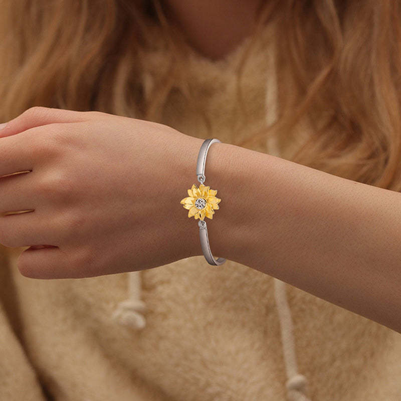 For Anyone - Stay Positive And Let In The Sunshine Sunflower Bracelet-37bracelet