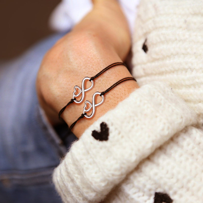 For Friend - Our Friendship Means the World to Me Infinity Heart Beat Bracelet